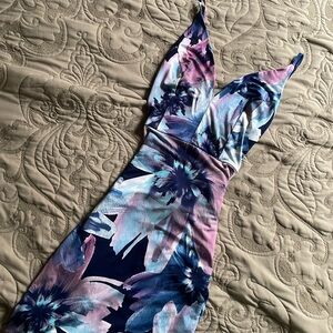 Floral backless dress